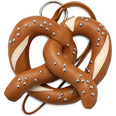 Marc Jacobs Soft Pretzel Bag Charm In Brown