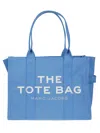 Marc Jacobs Spacious Cotton Canvas Tote With Adjustable Strap In Blue