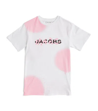 Marc Jacobs Kids' Spray Spots-print Organic Cotton Dress In White