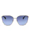 Marc Jacobs Square Frame Sunglasses In 06j/gb Gold Havana
