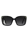 Marc Jacobs 56mm Gradient Butterfly Sunglasses In Black