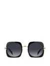 Marc Jacobs Logo-engraved Square-frame Sunglasses In Black