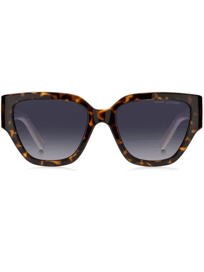 Marc Jacobs Square-frame Sunglasses In Brown