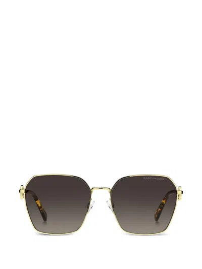 Marc Jacobs Square-frame Sunglasses In Gold