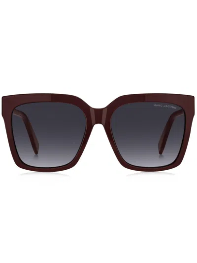 Marc Jacobs Square-frame Sunglasses In Red