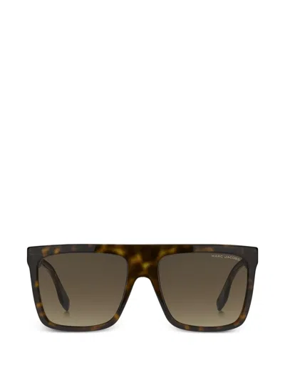 Marc Jacobs Square Full-rim Sunglasses In Brown