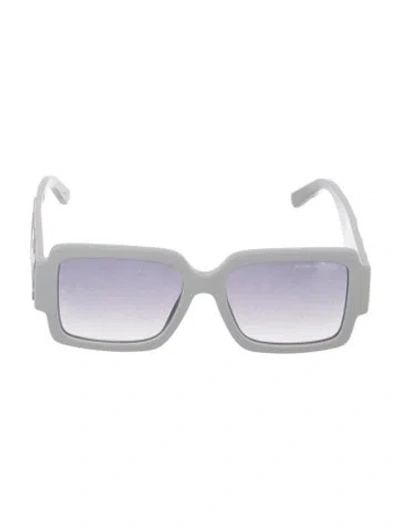 Pre-owned Marc Jacobs Square Gradient Sunglasses In White