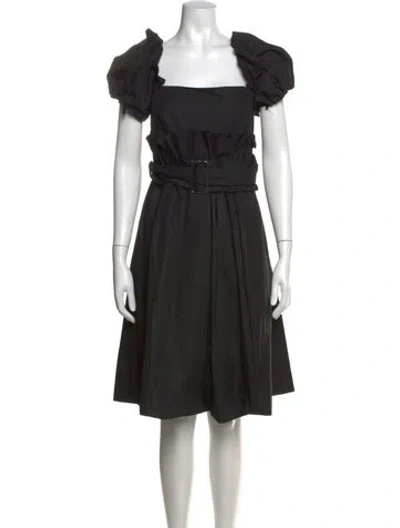 Pre-owned Marc Jacobs Square Neckline Knee-length Dress In Black