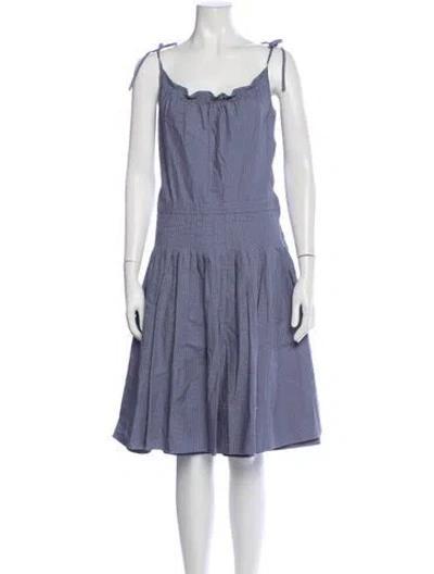 Pre-owned Marc Jacobs Square Neckline Knee-length Dress In Blue