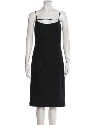 Pre-owned Marc Jacobs Square Neckline Midi Length Dress In Gray
