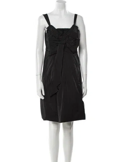 Pre-owned Marc Jacobs Square Neckline Mini Dress In Black