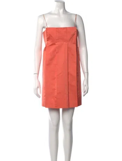 Pre-owned Marc Jacobs Square Neckline Mini Dress In Orange
