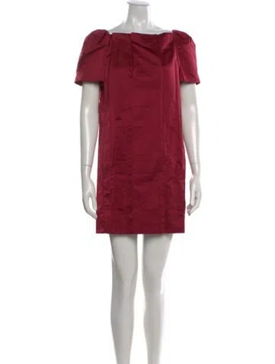 Pre-owned Marc Jacobs Square Neckline Mini Dress In Red
