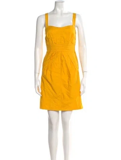 Pre-owned Marc Jacobs Square Neckline Mini Dress In Yellow