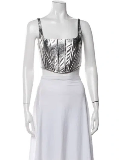 Pre-owned Marc Jacobs Square Neckline Sleeveless Crop Top In Black