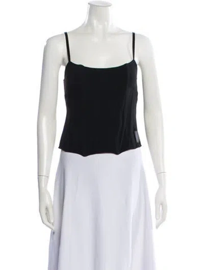 Pre-owned Marc Jacobs Square Neckline Sleeveless Top In Black