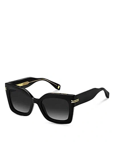 Marc Jacobs Square Sunglasses, 53mm In Black/gray Gradient