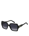 Marc Jacobs 55mm Gradient Square Sunglasses In Black Grey Gradient