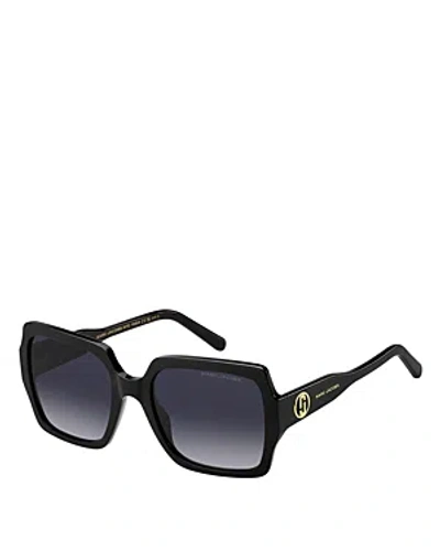 Marc Jacobs 55mm Gradient Square Sunglasses In Black/gray Gradient