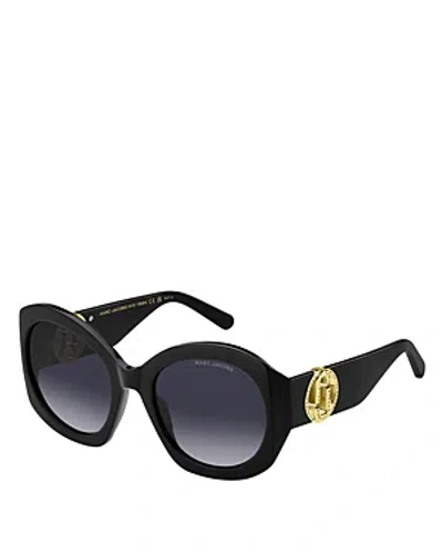 Marc Jacobs Square Sunglasses, 56mm In Black/gray Gradient