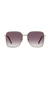 Marc Jacobs Marc 829s Metal Square Sunglasses In Gold  Brown Havana  & Burgundy