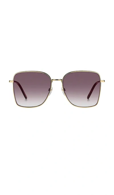 Marc Jacobs Square Sunglasses In Gold  Brown Havana  & Burgundy