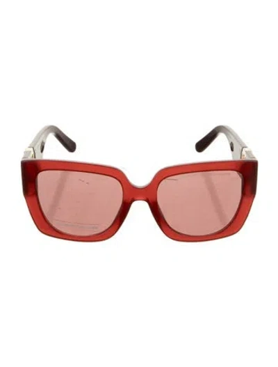 Pre-owned Marc Jacobs Square Tinted Sunglasses In Burgundy