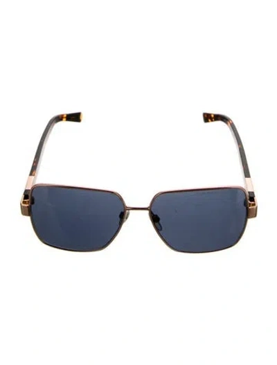 Pre-owned Marc Jacobs Square Tinted Sunglasses In Gold