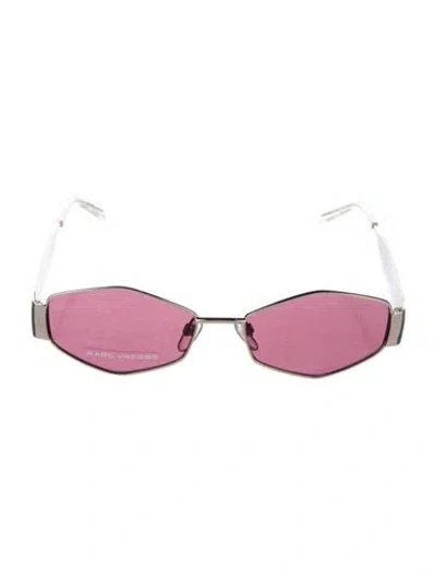 Pre-owned Marc Jacobs Square Tinted Sunglasses In Gold