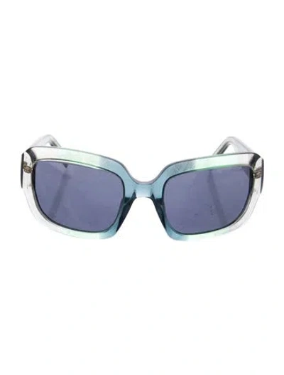 Pre-owned Marc Jacobs Square Tinted Sunglasses In Green