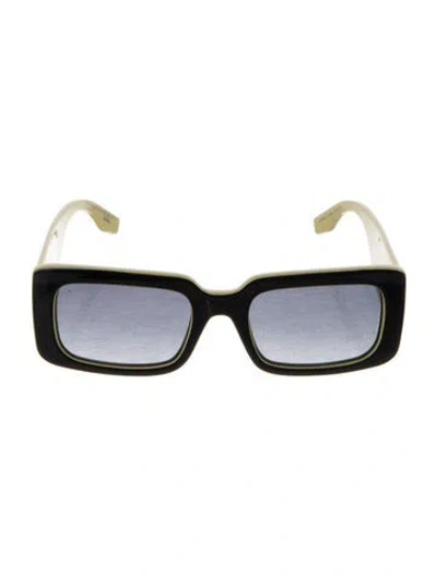 Pre-owned Marc Jacobs Square Tinted Sunglasses In Yellow