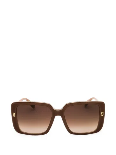 Marc Jacobs Square-frame Sunglasses In Brown