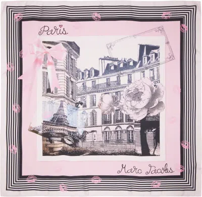 Marc Jacobs Ssense Exclusive Pink 'the Paris Silk' City Scarf