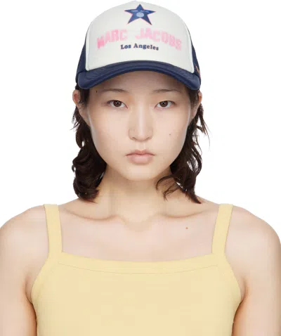Marc Jacobs Ssense Exclusive White 'the Los Angeles' City Trucker Cap