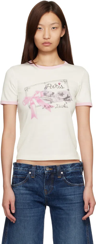 Marc Jacobs Ssense Exclusive White 'the Paris' City T-shirt