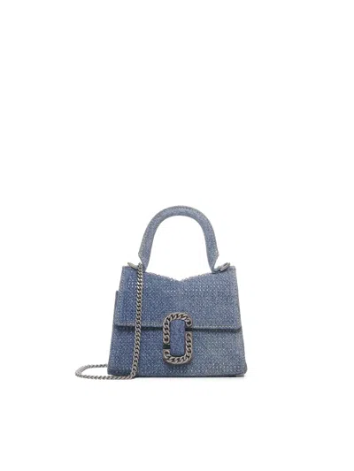 Marc Jacobs St. Marc Tote Bag With Rhinestones In Blue