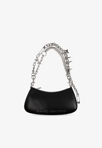 Marc Jacobs Star Charm Leather Shoulder Bag In Black