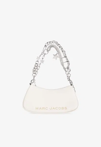Marc Jacobs Star Charm Leather Shoulder Bag In White