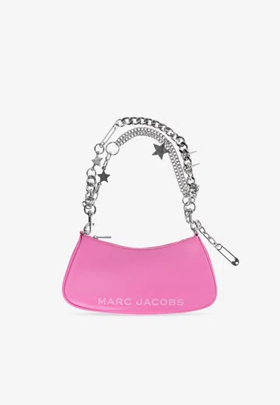 Marc Jacobs Star Charm Shoulder Bag In Smooth Leather In Pink