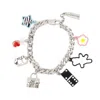 Marc Jacobs Sticker Charm Bracelet - Metal - Silver