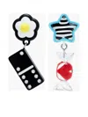 Marc Jacobs Sticker Charm Earrings In Silver