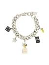 Marc Jacobs Charm Link Bracelet Silver Tone In Multi