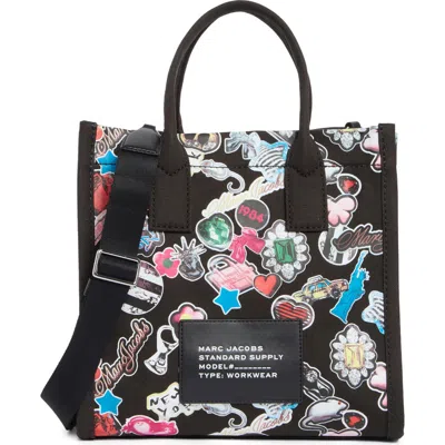 Marc Jacobs Sticker Print Canvas Tote In Multi