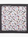Marc Jacobs Multicolor Stick Print Scarf In White