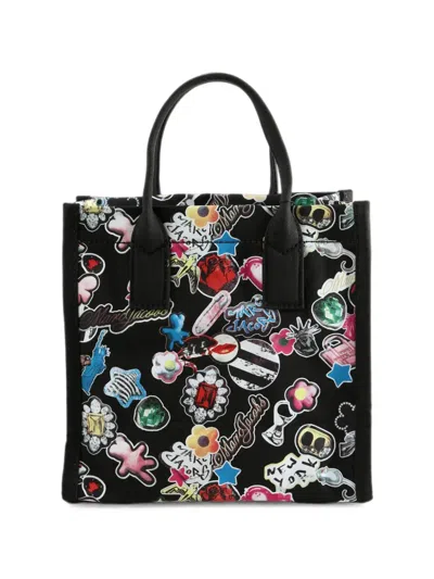 Marc Jacobs Sticker-print Tote Bag In Blue