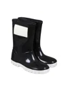 Marc Jacobs Black Boots For Kids With Logo In Black