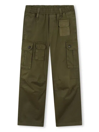 Marc Jacobs Kids' Straight-leg Cargo Trousers In Green