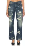 Marc Jacobs The Rip And Repair Straight Jean Jeans In Punk Indigo
