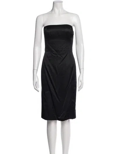 Pre-owned Marc Jacobs Strapless Knee-length Dress In Black