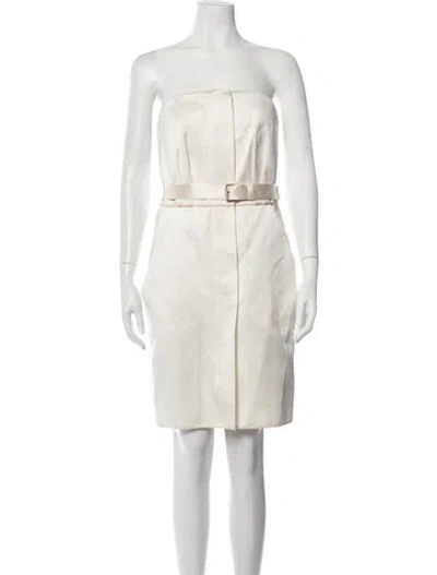 Pre-owned Marc Jacobs Strapless Knee-length Dress In Neutrals